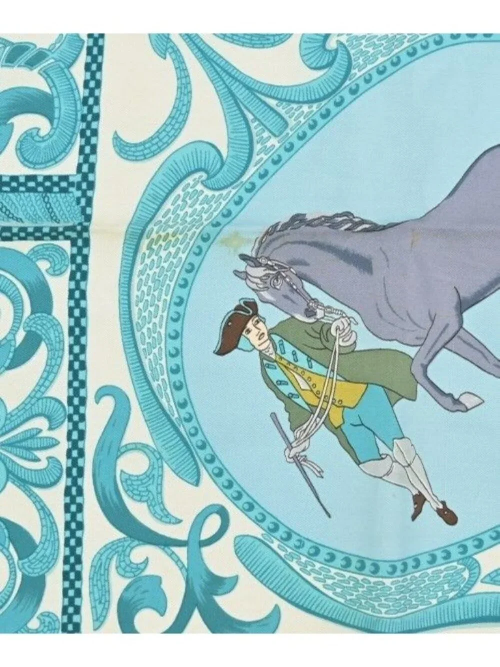 Hermes Bandana Scarf Blue
